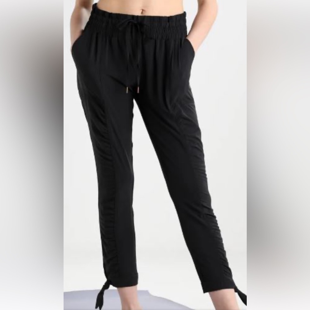 PrAna Bindu Windbreaker Jogger Pants Black XS Lightweight Athleisure - Picture 2 of 10